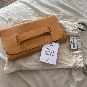 ABLE Mare Handle Clutch: Cognac